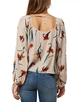 ONeill Juniors Zeila Floral-Print Top - Portobello, Size XS