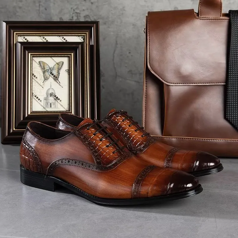 Opulent CrocTex Oxford Dress Shoes