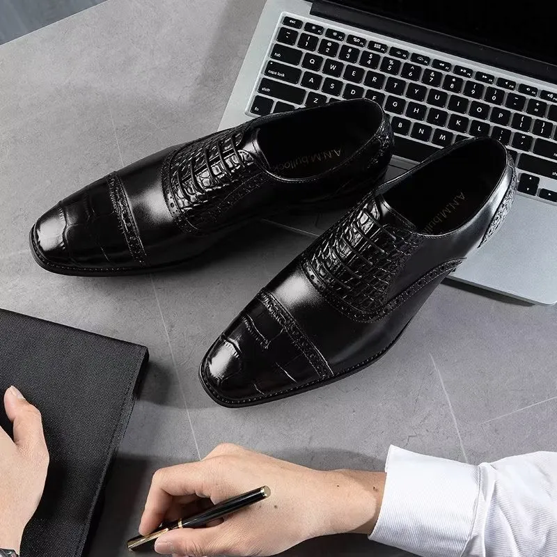 Opulent CrocTex Oxford Dress Shoes