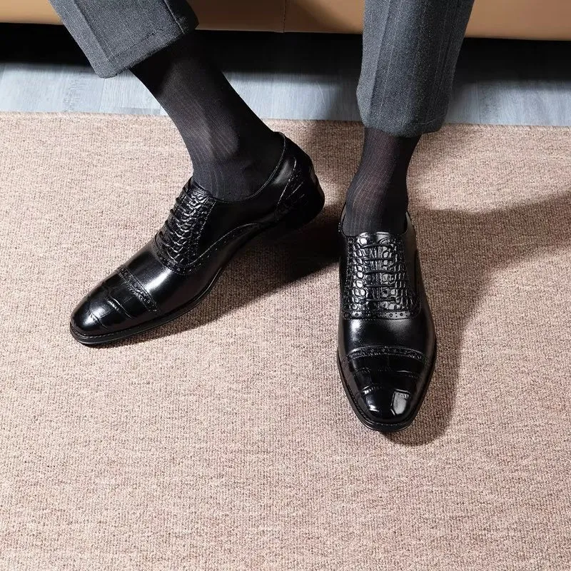 Opulent CrocTex Oxford Dress Shoes