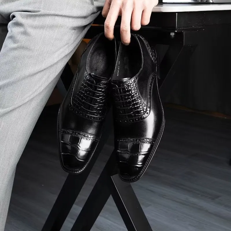 Opulent CrocTex Oxford Dress Shoes