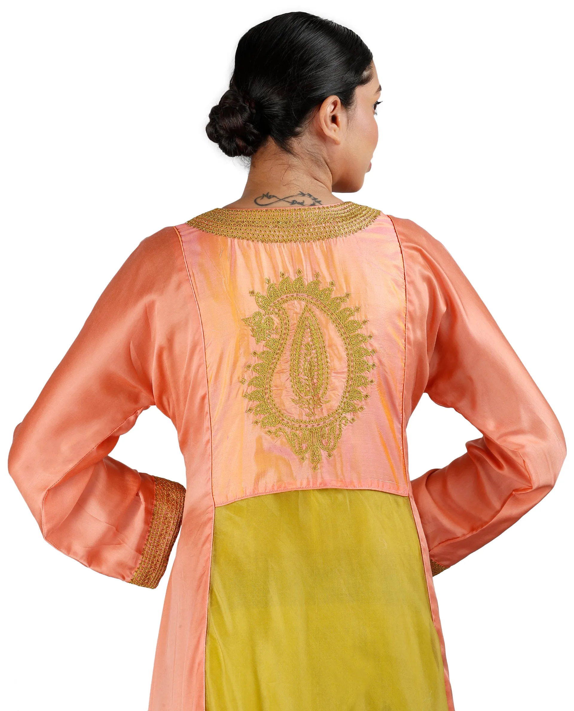 Peach and Green Salwar