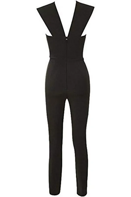 Pia Bandage Pants Jumpsuit - Classic Black