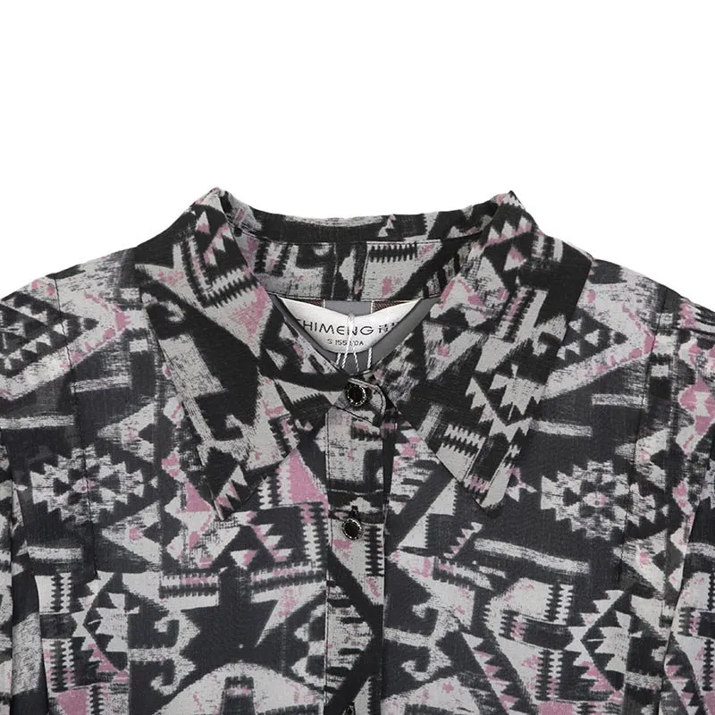 Pink&Black Printed Blouses