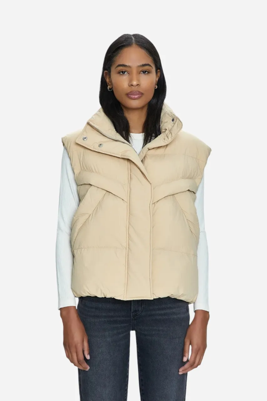 Pistola Joss Quilted Puffer Vest Warm Sand