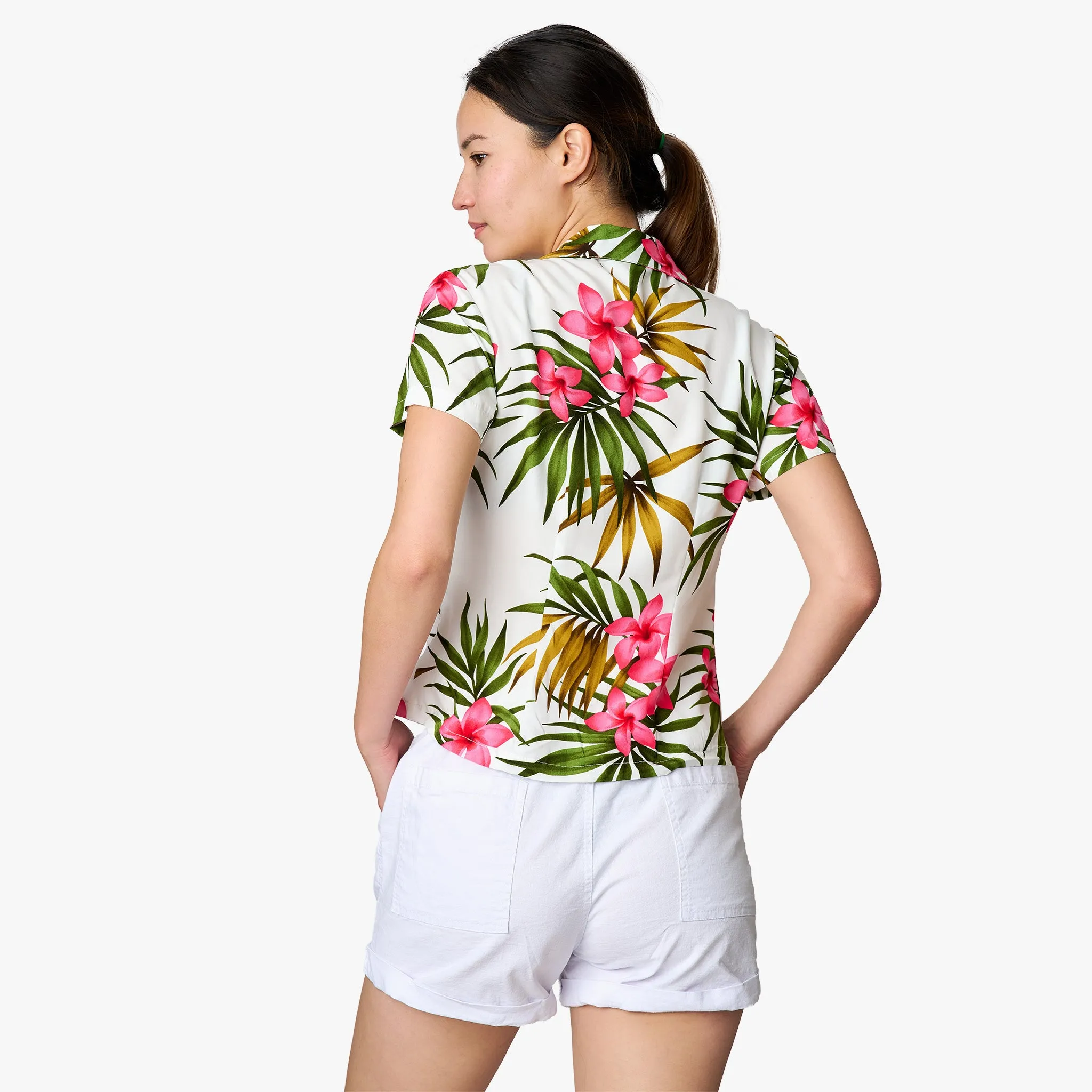 Plumeria Cluster Camp Blouse