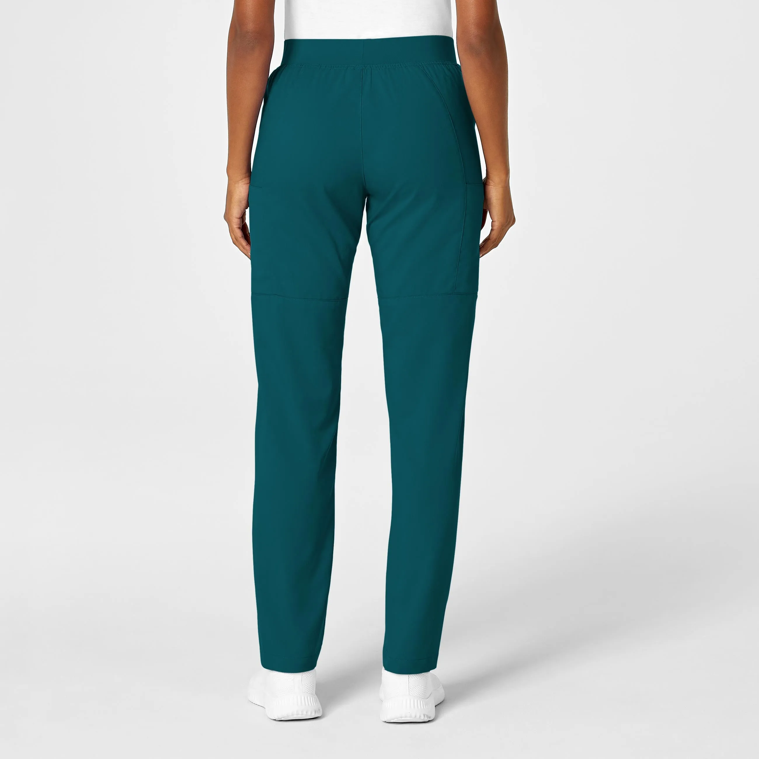 PRO Women's Knit Waist Cargo Scrub Pant - Caribbean