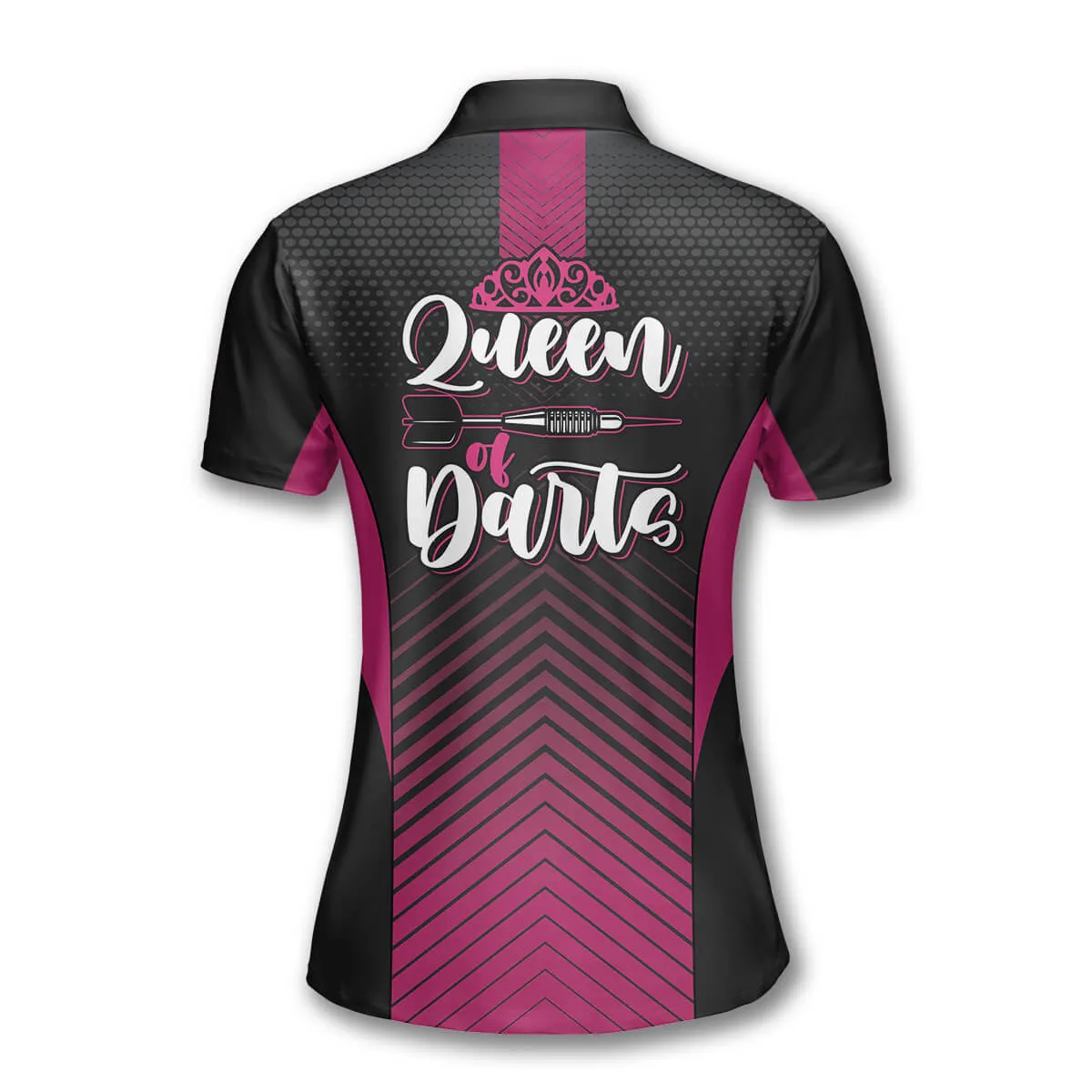 Queen of Darts Dark Pink Custom Darts Shirts for Women