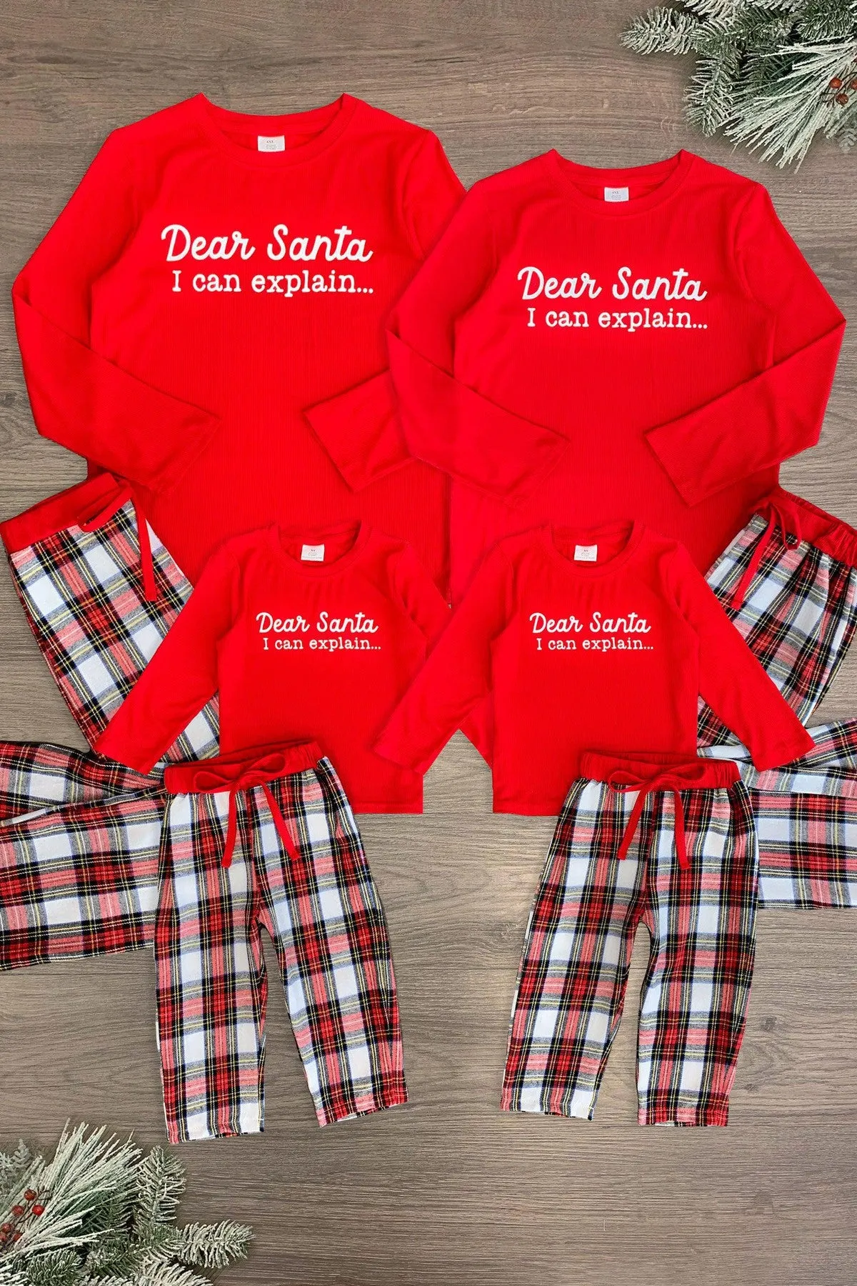 "Dear Santa I Can Explain" Family Pajamas