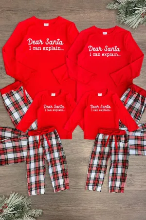 "Dear Santa I Can Explain" Family Pajamas