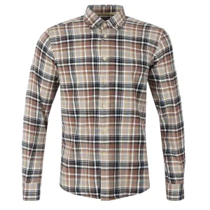 Remus Uomo Parker Check Flannel Shirt in Brown Check