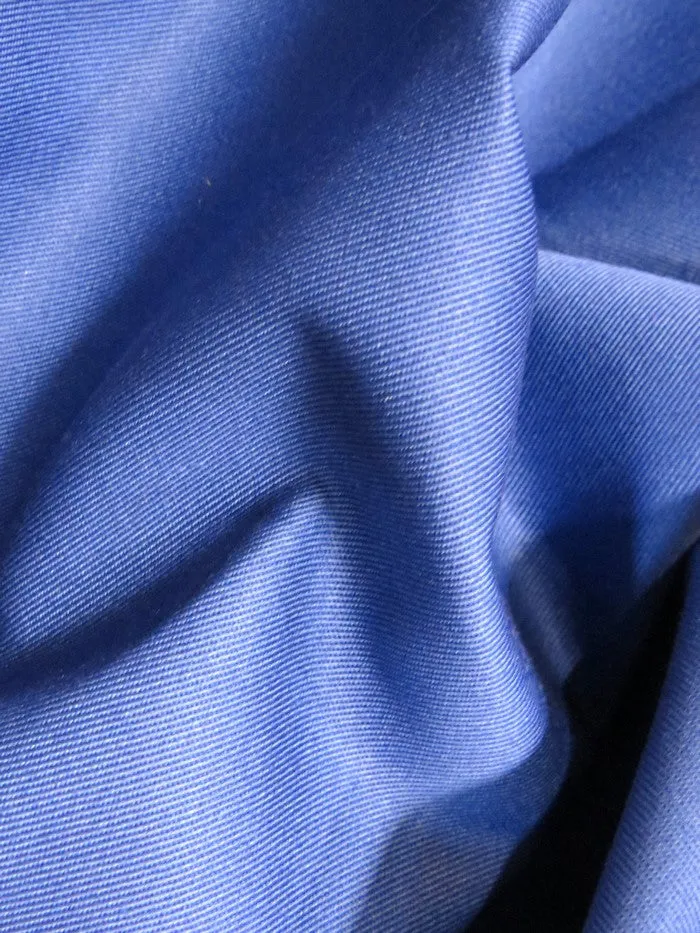 Solid Reversible Formal Poly Cotton Twill Fabric / Navy Blue / Sold By The Yard