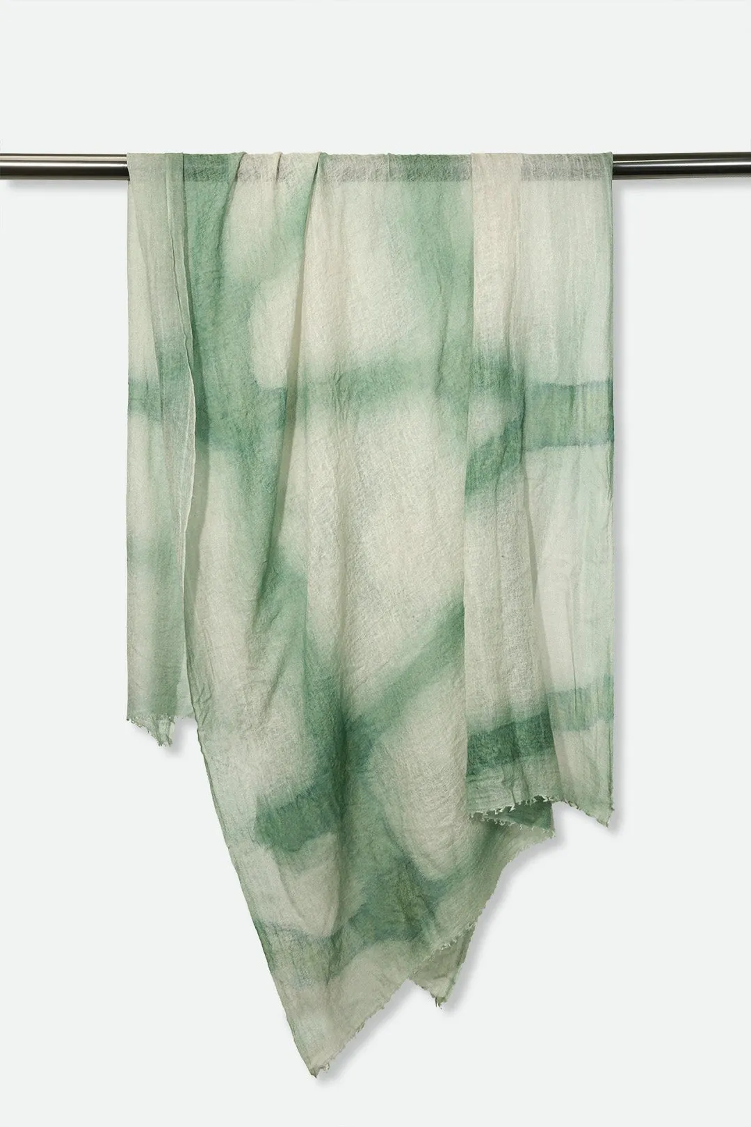 SPEARMINT SCARF IN HAND DYED CASHMERE