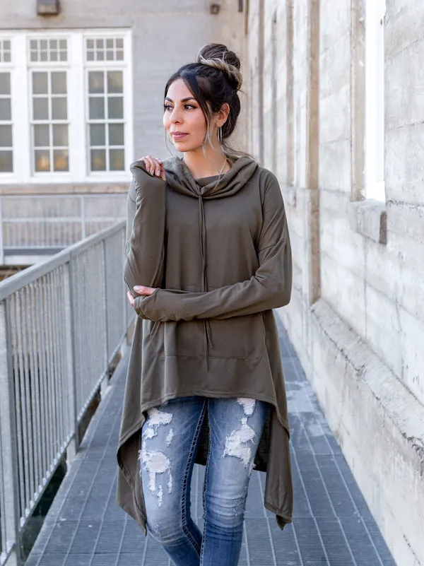 Tess Long Hooded Shirt | S-2XL