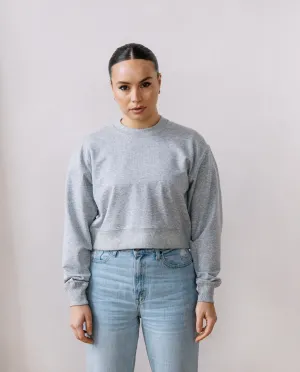 The Terry Cropped Crew Sweatshirt