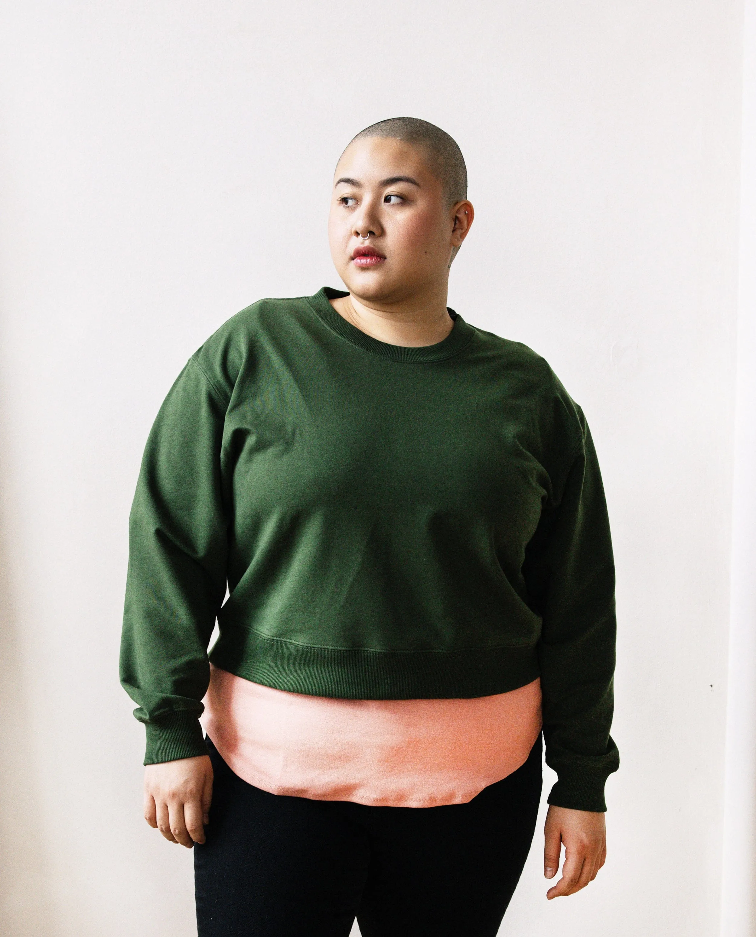 The Terry Cropped Crew Sweatshirt