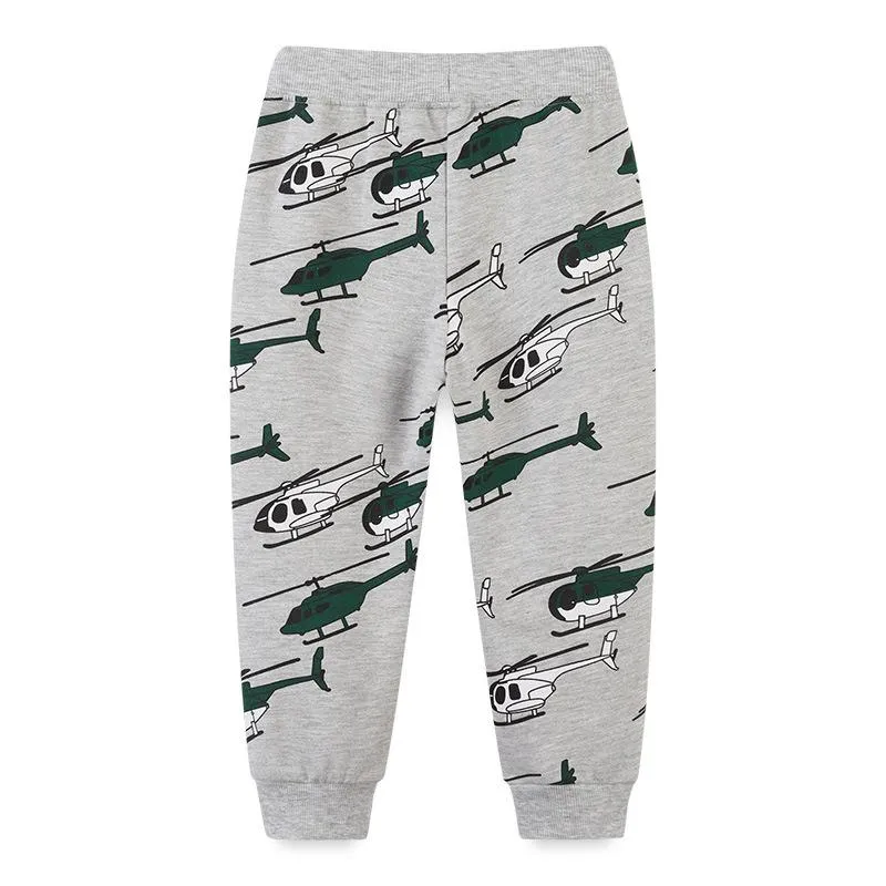 Toddler Boy's Premium Helicopter Print Pants