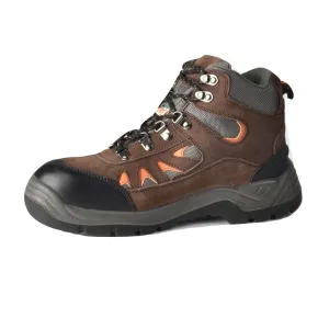 Tuff & Durable® - High Cut Work Shoes with Steel Toe & Plate | Brown