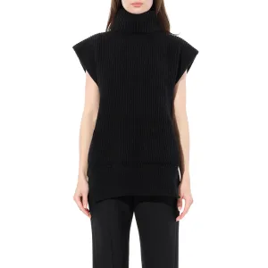 Turtle Neck Knitwear in Black