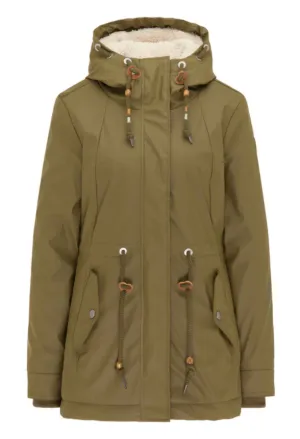 Waterdichte olijfkleurige winterjas | Ragwear jackets monadis rainy olive