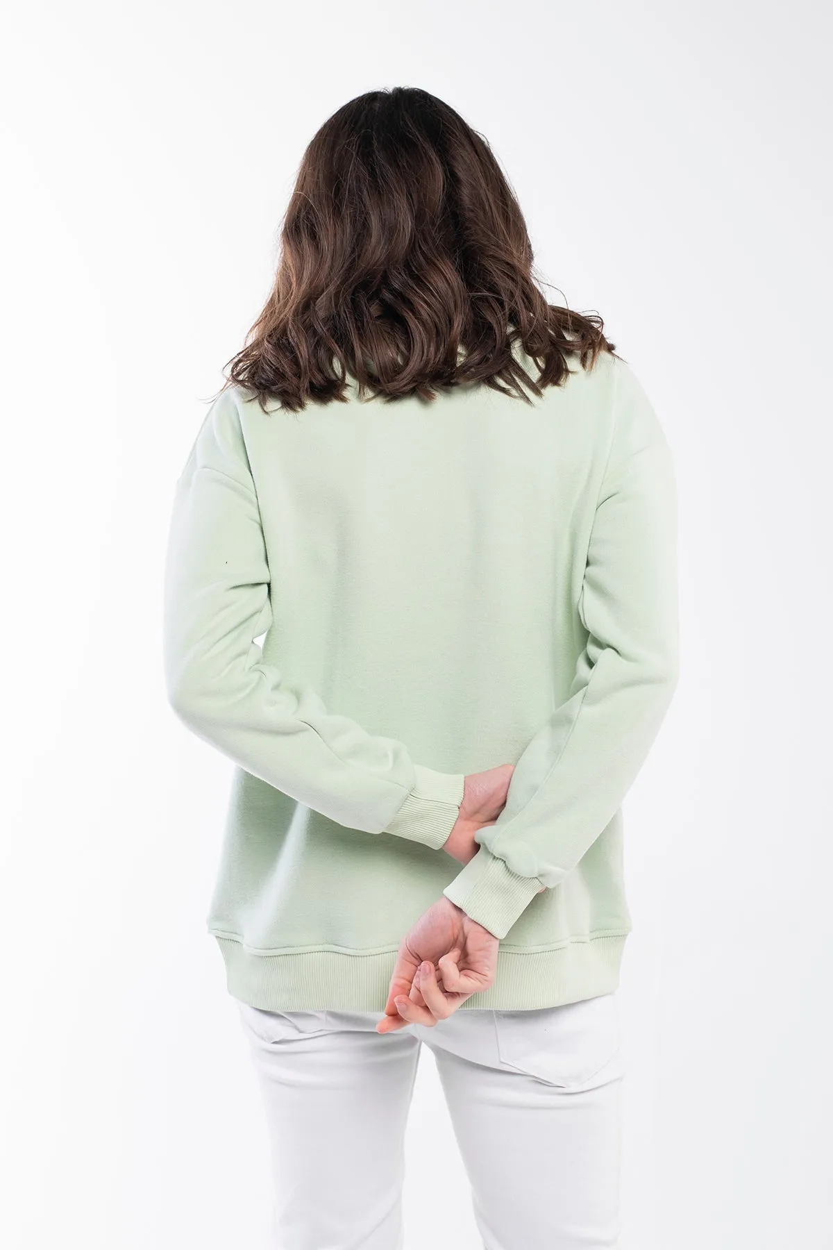 Zipped Neck Sweatshirt