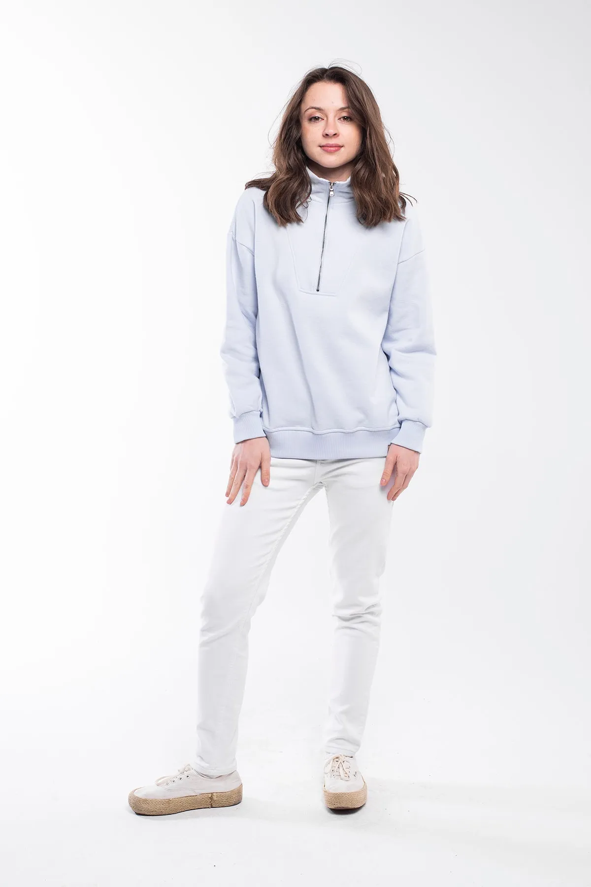 Zipped Neck Sweatshirt